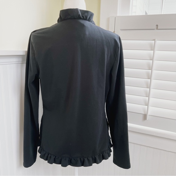 Matilda Jane Washed Black Ruffle Trim Snap Button All is Calm Jacket Size Medium - Picture 2 of 6